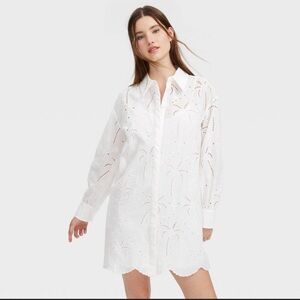 Roller Rabbit White Eyelet Shirt Dress